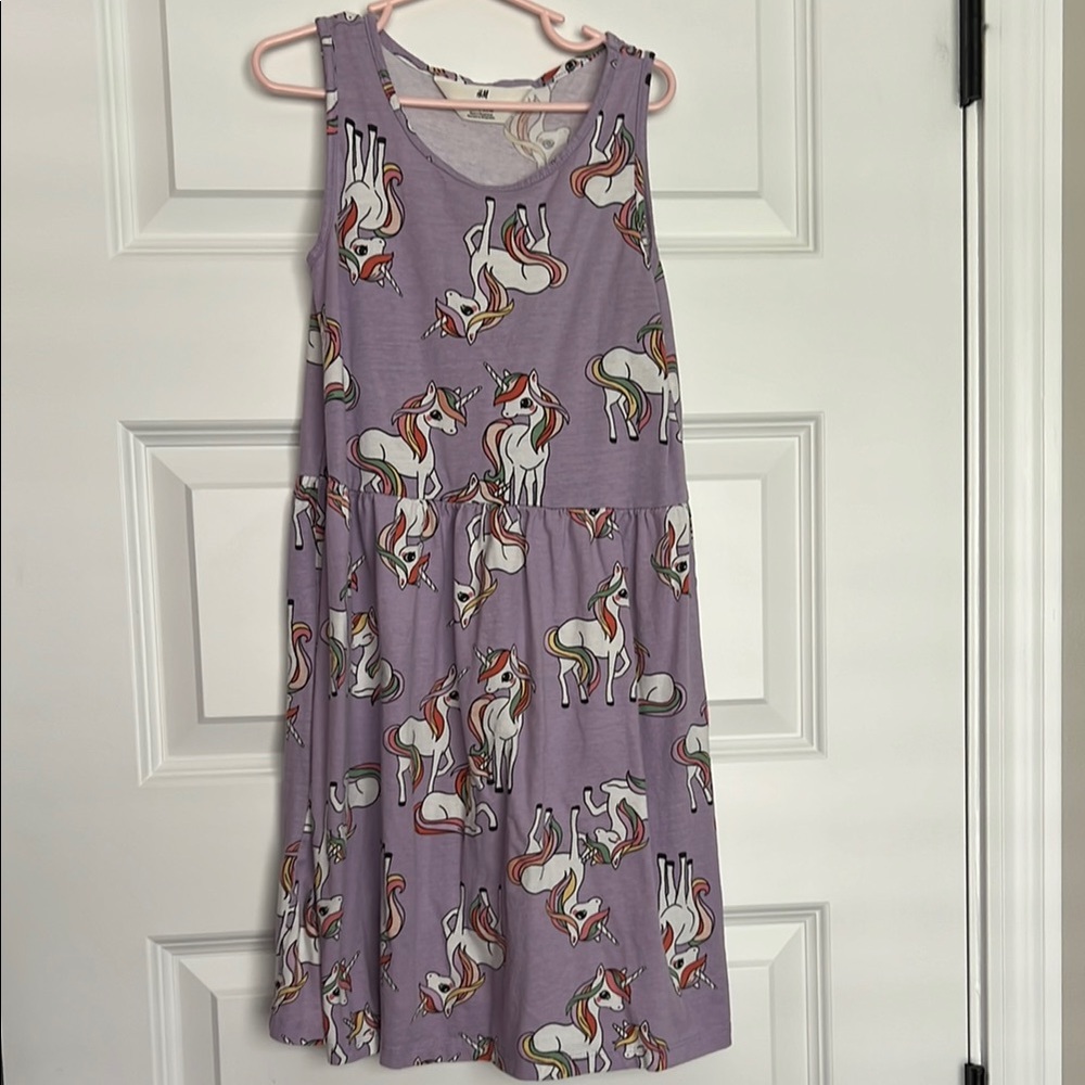 H&M Purple Pleated Tiered Sundress